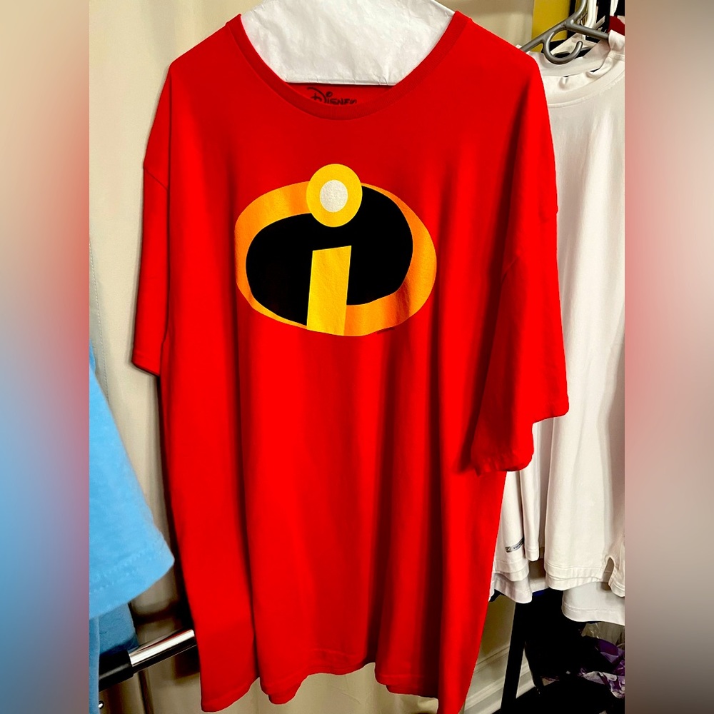 Mr, Incredible Disney Dad T-shirt 2XL red cotton Be a Super Dad with this shirt